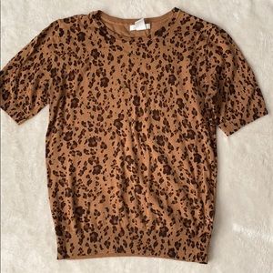 Leopard print dress shirt